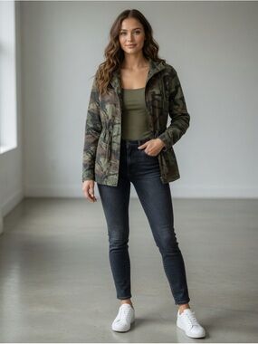 Ambiance Olive Green Camo Jacket